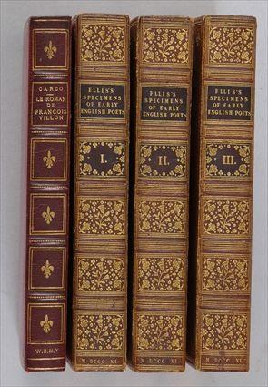 Appraisal: FULL LEATHER BINDINGS - THIRTEEN VOLUMES MOST ARE RED MOROCCO