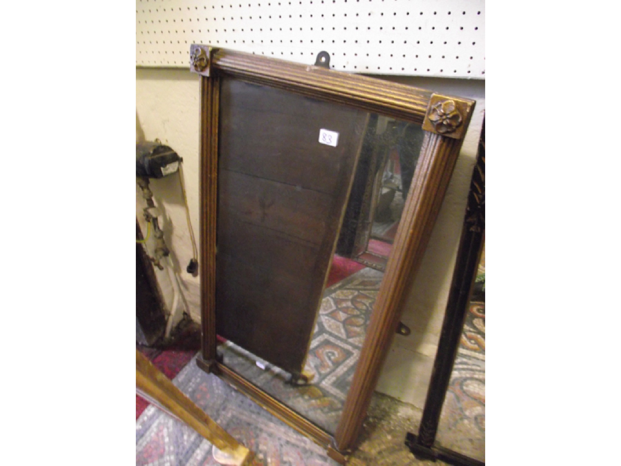 Appraisal: A th century pier glass with reeded architectural column surround