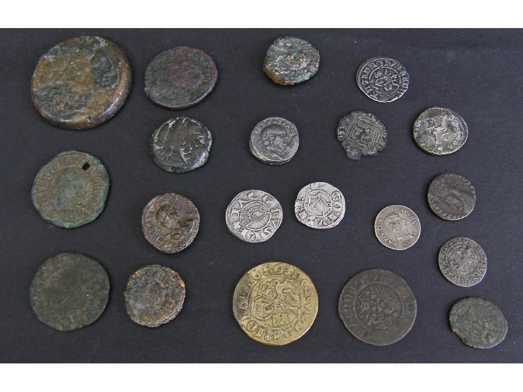 Appraisal: Collection of ancient and Roman coinage to include two Hadrian