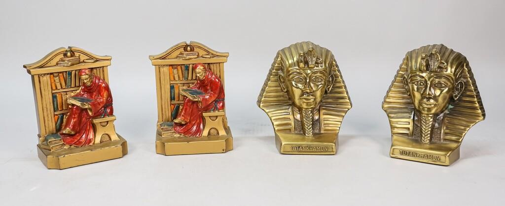 Appraisal: PAIR PM CRAFTSMAN LV ARONSON FIGURAL BOOKENDS pair of figural