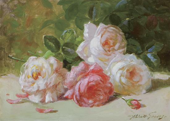 Appraisal: GRAVES ABBOTT FULLER American - ''Roses'' oil on canvas x