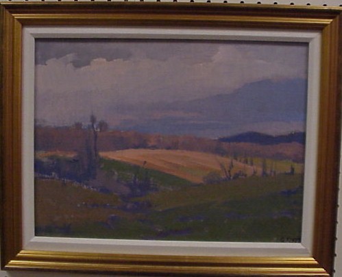 Appraisal: Gary Fifer American th C oil on canvas landscape with