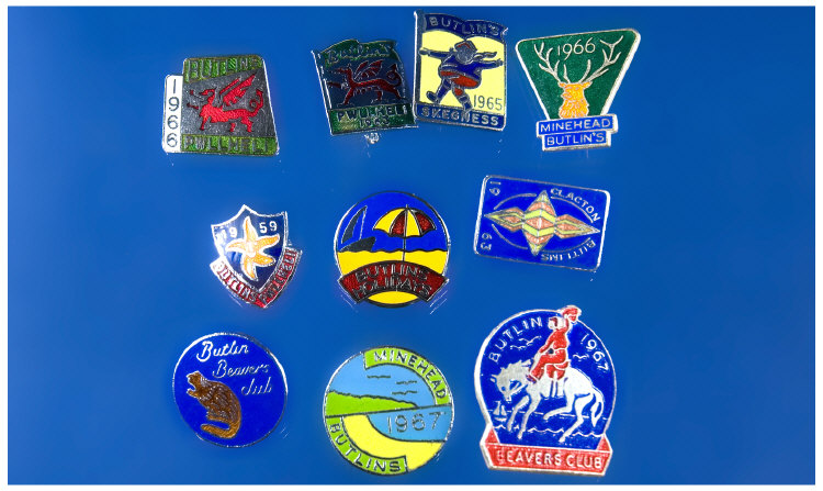 Appraisal: Collection Of Enamelled Butlins Pin Badges