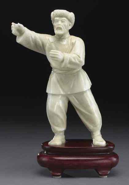 Appraisal: Chinese Cultural Revolution hard stone carvingdepicting an old man ''H