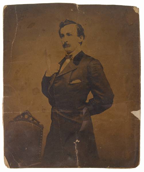 Appraisal: BOOTH JOHN WILKES - Imperial albumen print photograph by inches