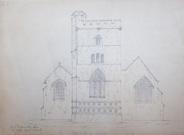 Appraisal: WILLIAM DELAMOTTE - 'Side Opposite St Giles Church' inscribed 'W