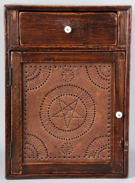 Appraisal: Pine -Drawer Pie Cabinet Description Tin door and dovetailed Condition