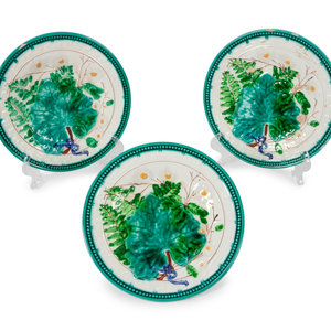 Appraisal: A Group Twelve Majolica Plates diameter inches Property from the