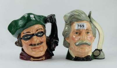 Appraisal: Royal Doulton Large Character Jugs Mark Twain D and Dick