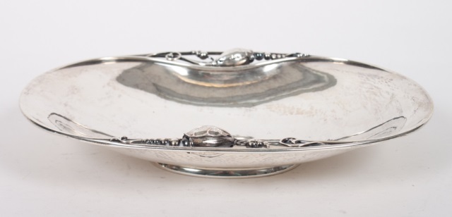 Appraisal: Georg Jensen sterling silver serving dish in the Blossom pattern