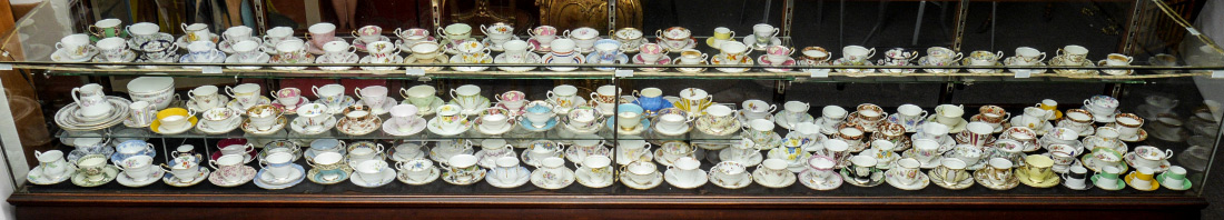 Appraisal: MONUMENTAL ROYAL ALBERT CROWN CHINA DUOS - TEA CUPS SAUCERS