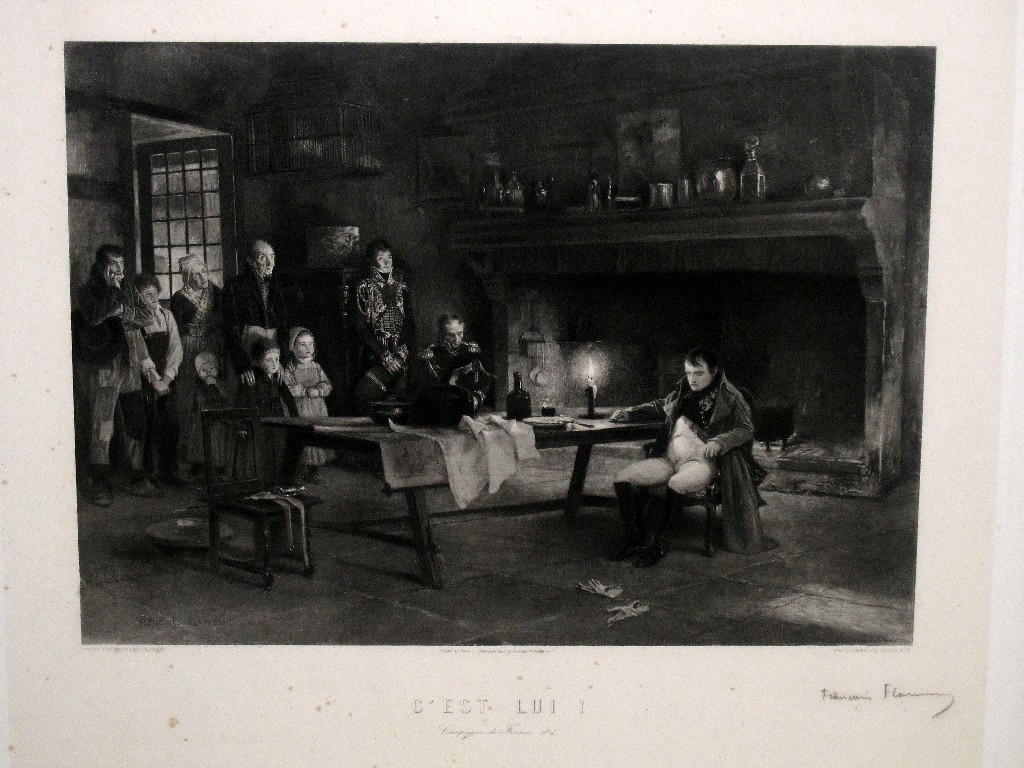 Appraisal: Photogravure by Goupil - 'C'est Lui' after Francois Flamenc signed