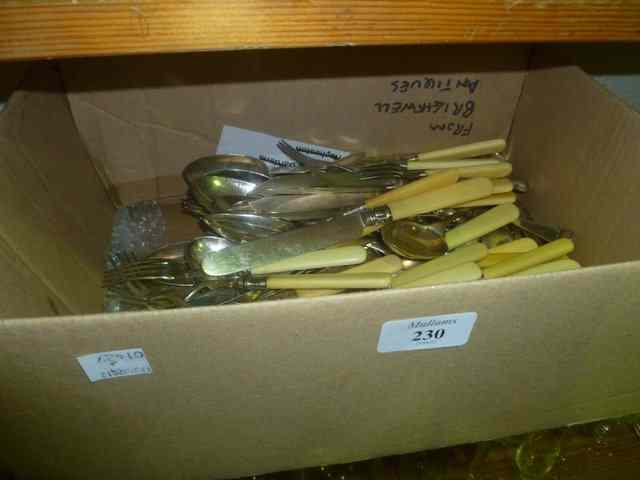 Appraisal: A COLLECTION OF VARIOUS SILVER PLATED CUTLERY including knives forks