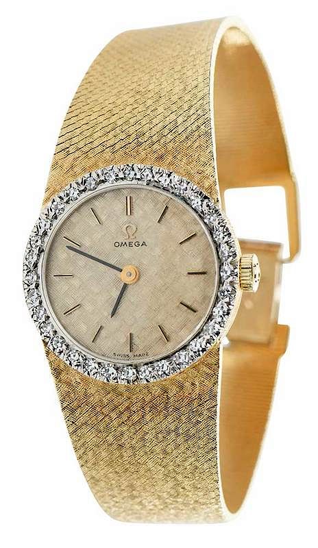 Appraisal: Omega kt Diamond Watch mm dial bezel with single cut