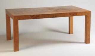 Appraisal: Milo Baughman burl walnut dining table Mid century modern Milo