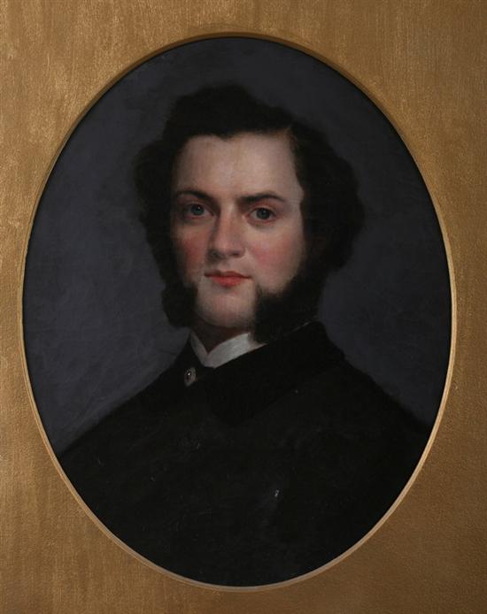 Appraisal: ATTRIBUTED TO WILLIAM PAGE American - PORTRAIT OF EDMUND WINNE