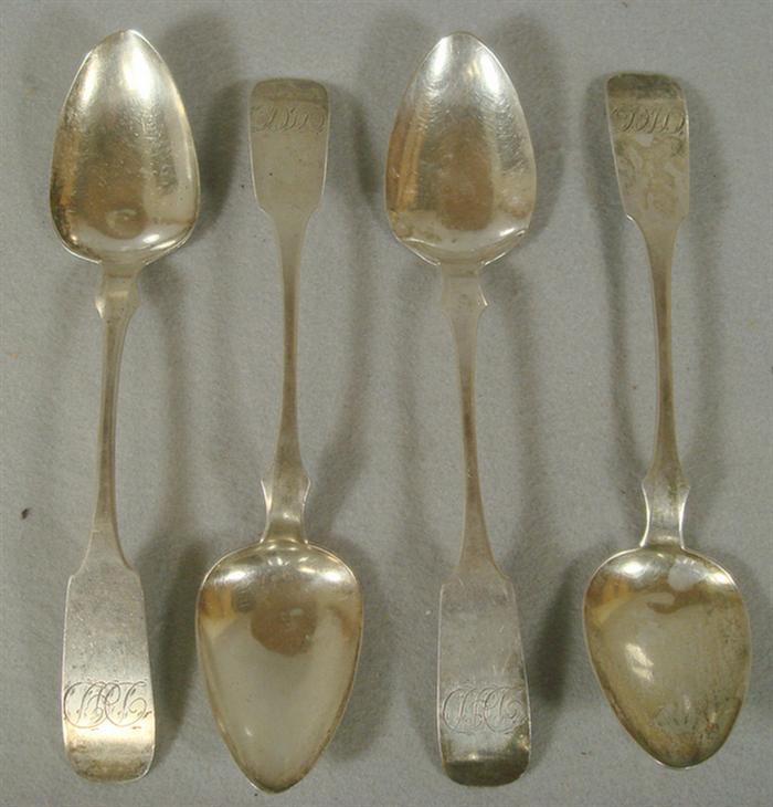 Appraisal: coin silver tablespoons by G M Zahm Lancaster PA TO