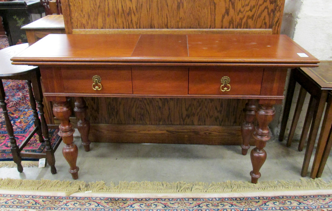 Appraisal: MAHOGANY CONSOLE TABLE Baker Furniture Co Milling Road Collection American