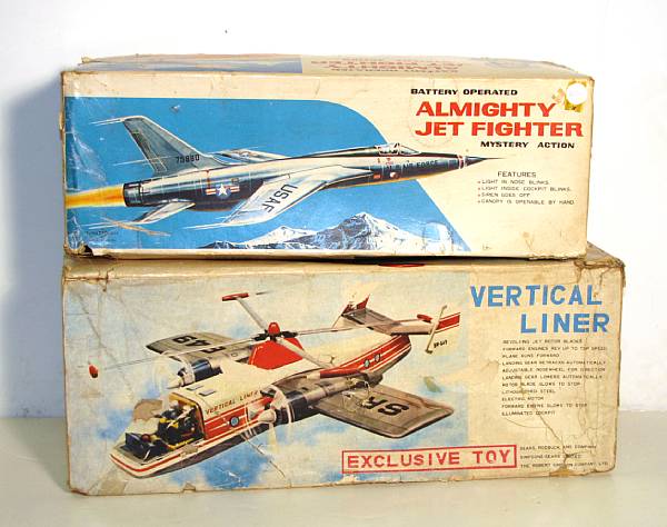 Appraisal: Boxed Japanese Planes A Jet Almighty boxed airplane accompanied by