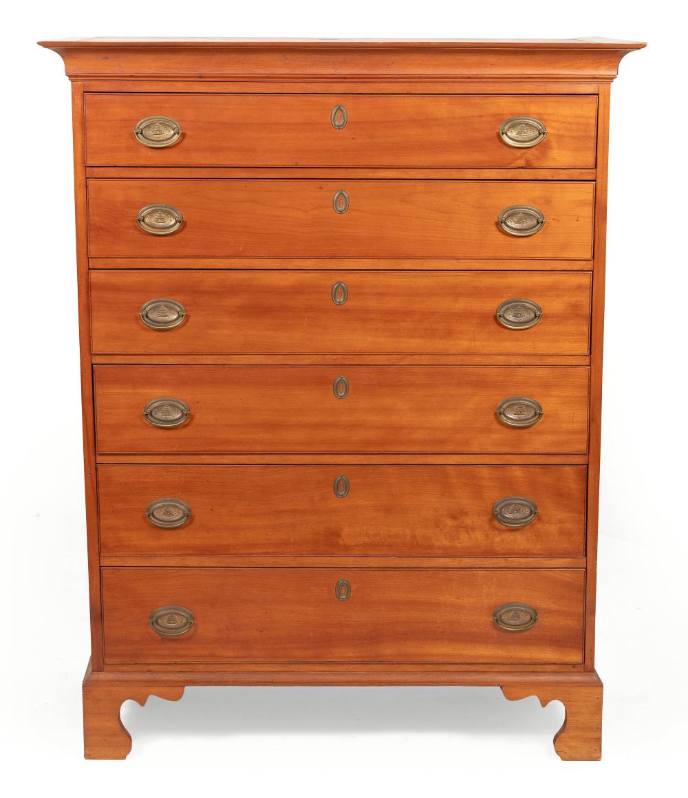 Appraisal: CHIPPENDALE TALL CHEST CIRCA HEIGHT WIDTH DEPTH CHIPPENDALE TALL CHEST