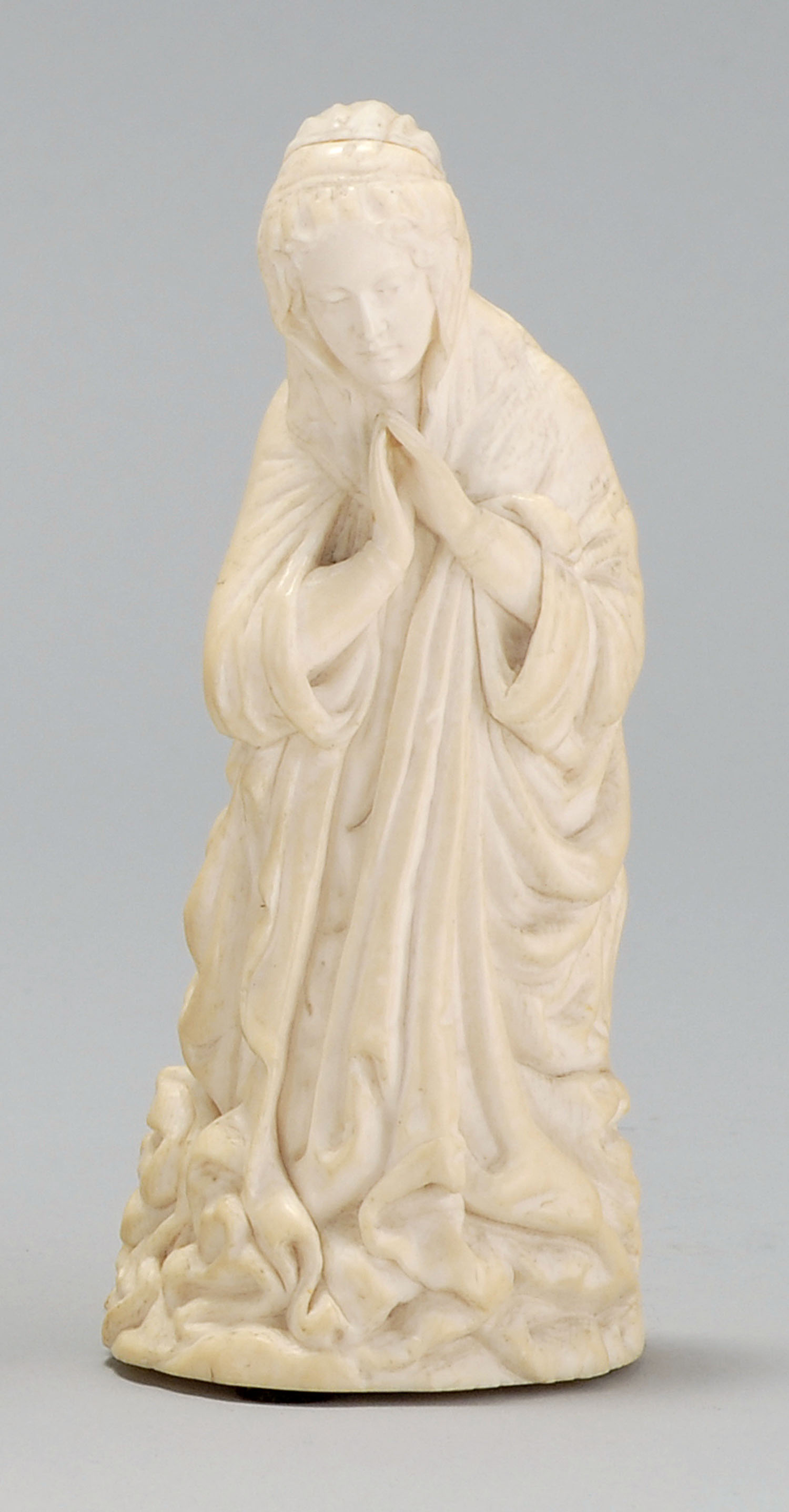 Appraisal: CONTINENTAL IVORY CARVING Late th CenturyIn the form of a