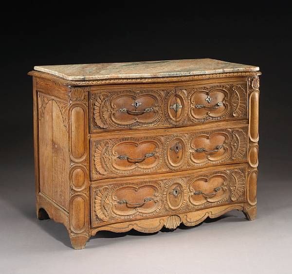 Appraisal: An early Louis XV oak commode second quarter th century