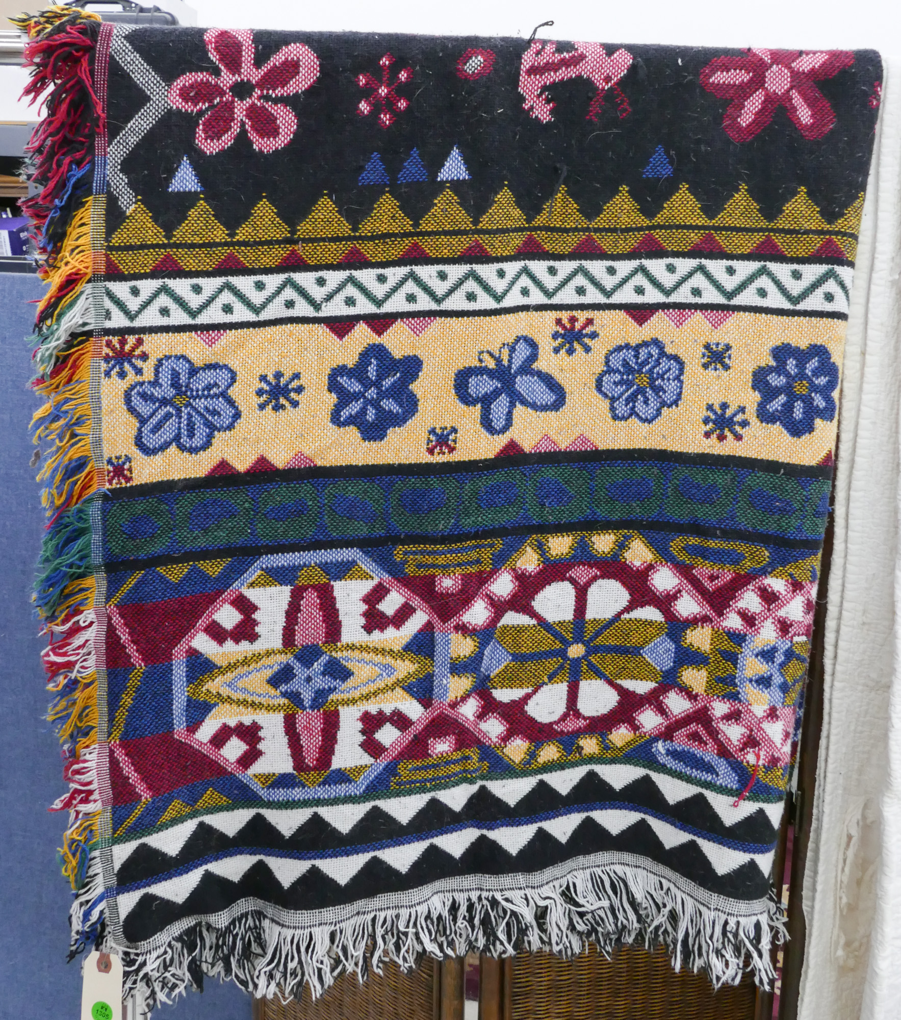 Appraisal: Floral Throw Blanket