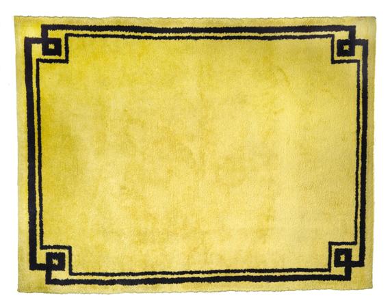 Appraisal: FRENCH RUG circa Yellow and black wool x cm