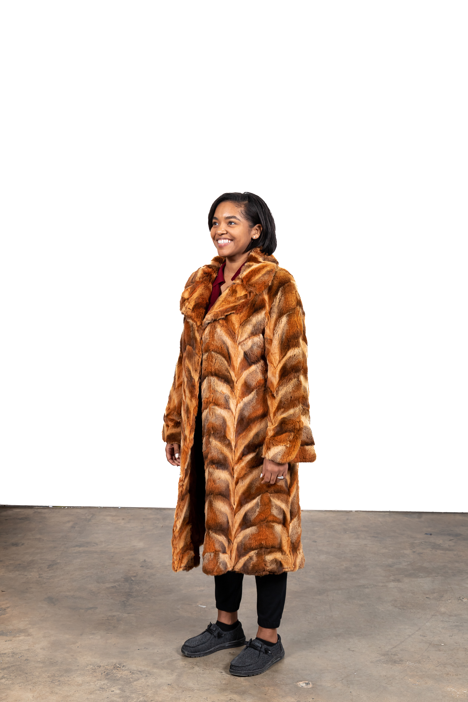 Appraisal: ALBERTA FERRETTI FULL LENGTH FOX FUR COAT Alberta Ferretti full