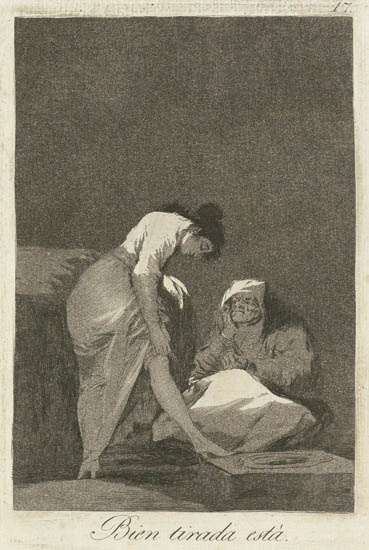 Appraisal: FRANCISCO JOS DE GOYA Bien tirada est Etching and aquatint