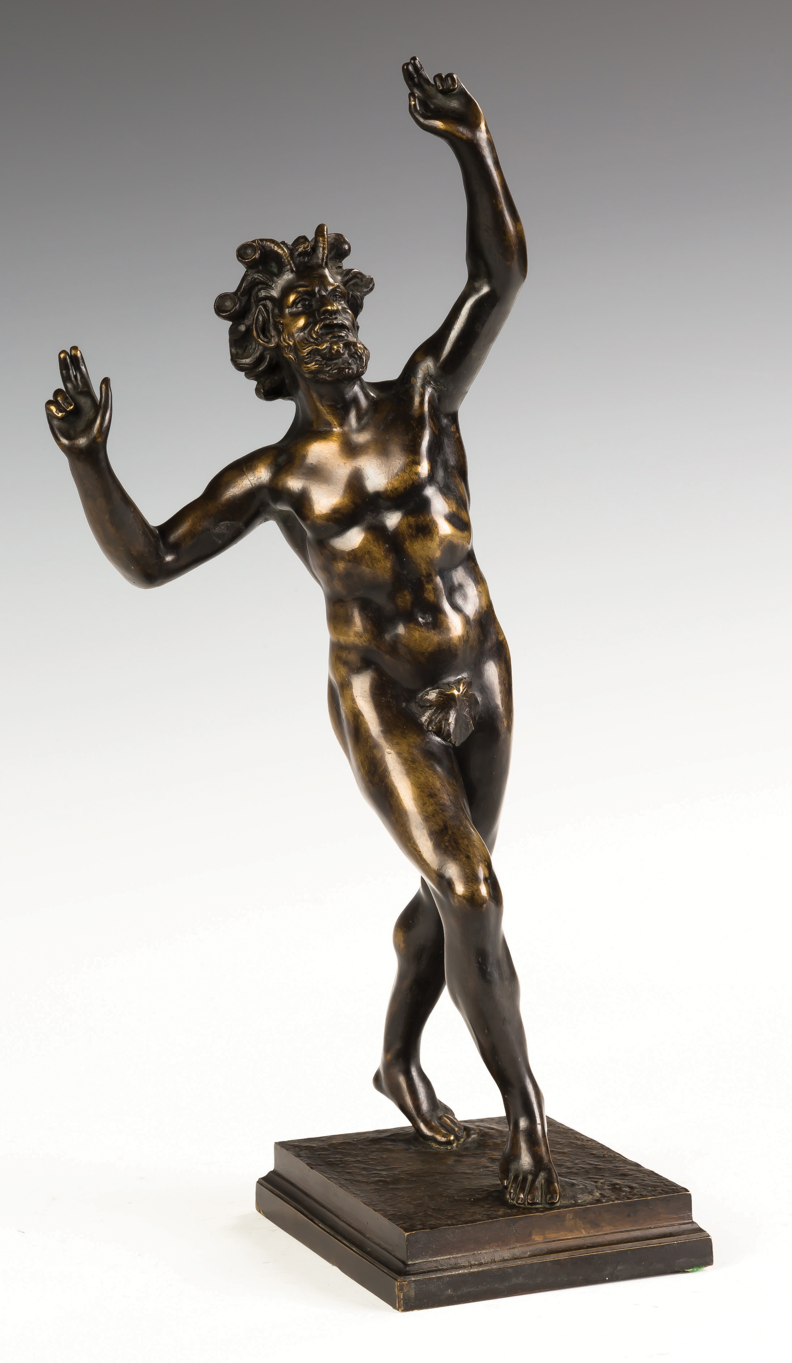 Appraisal: Akt -Gessellsch H Gladenbeck Sohn Dancing faun Signed H Gladenbeck