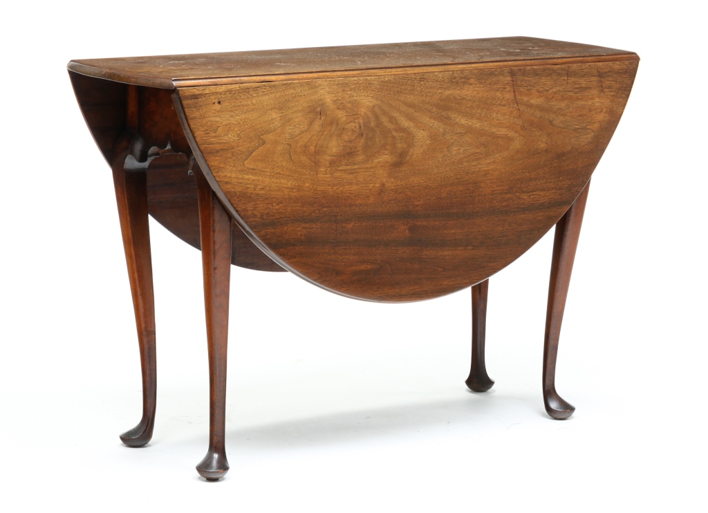 Appraisal: ENGLISH QUEEN ANNE DROP LEAF TABLE Late th century mahogany