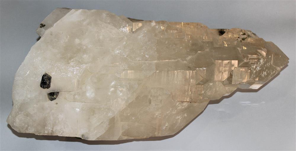 Appraisal: LARGE -INCH QUARTZ WITH ELBAITE TOURMALINE MINERAL FROM TEOFILO OTONI