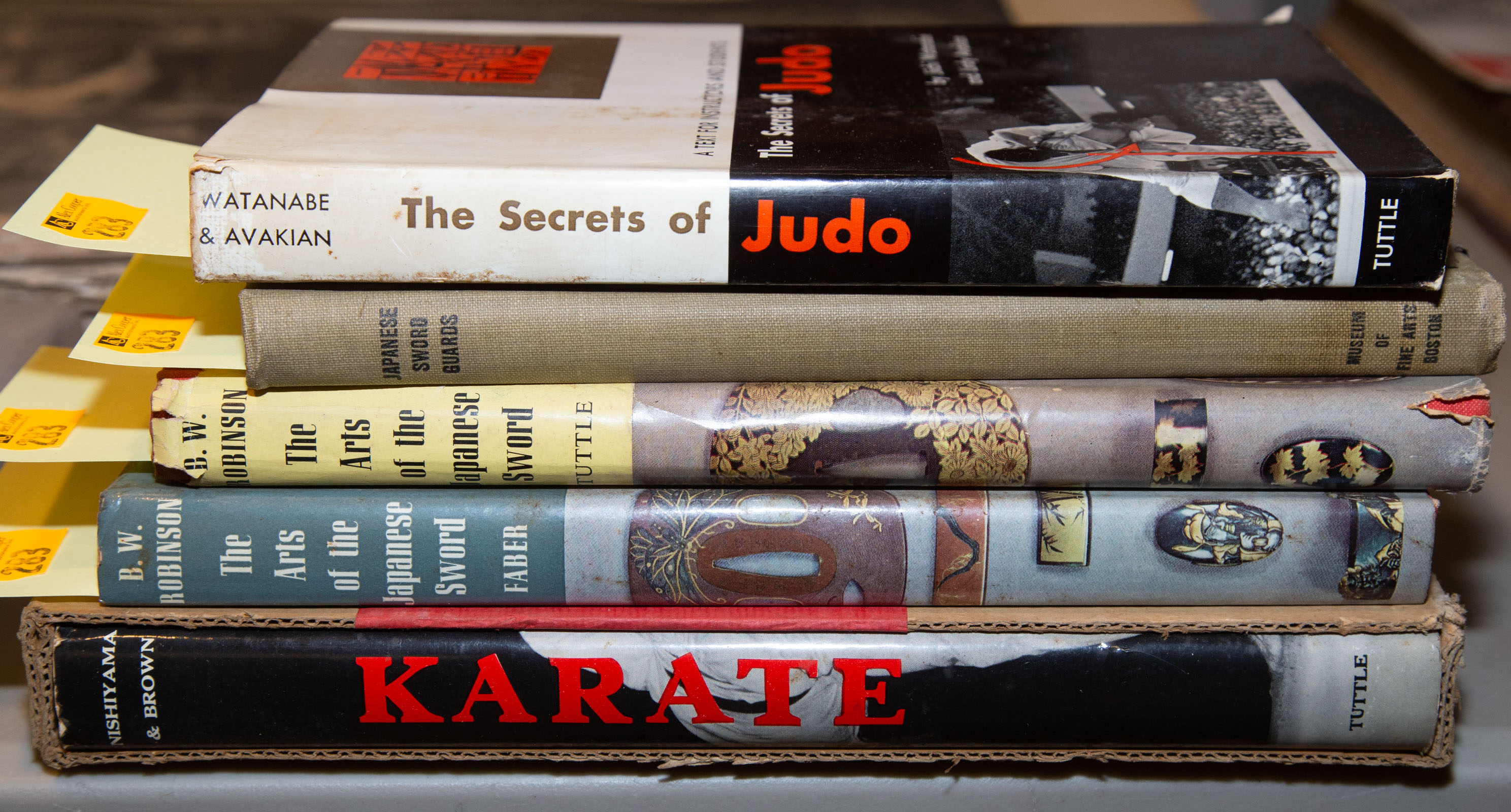 Appraisal: FIVE TITLES ON JAPANESE MARTIAL ARTS Including THE SECRETS OF