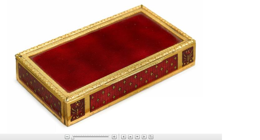 Appraisal: French gilt metal and guilloche enamel boxlate th century