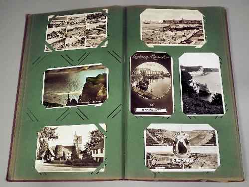 Appraisal: An album containing topographical views of Folkestone one containing topographical