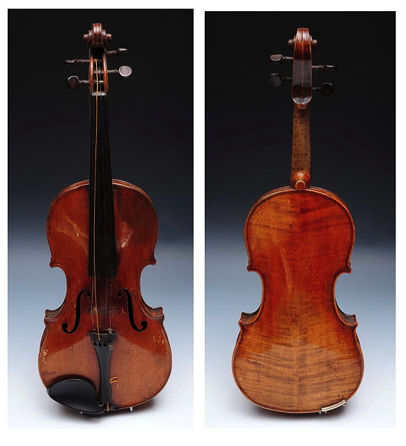 Appraisal: A GERMAN VIOLIN circa with two piece back together with