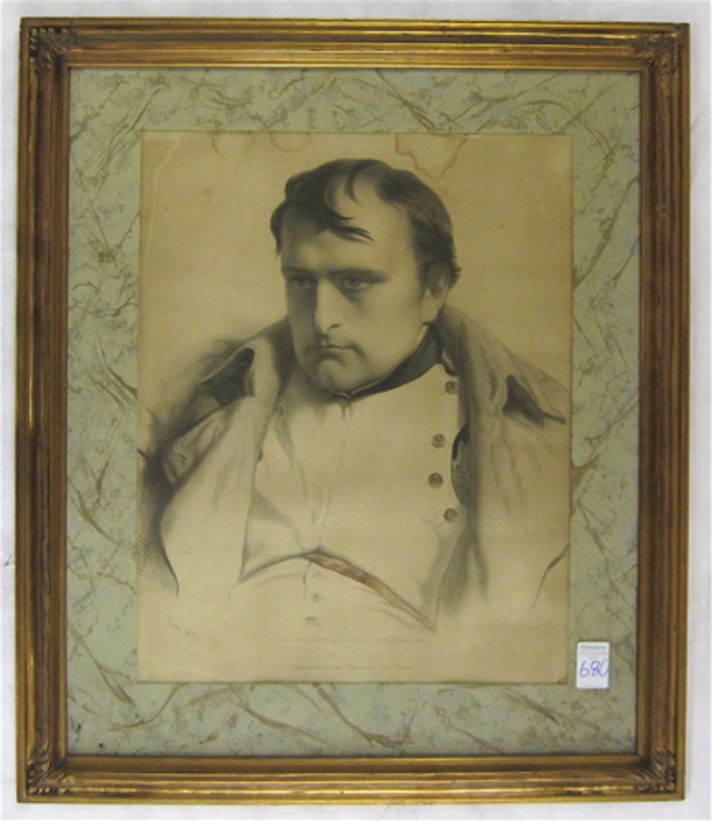 Appraisal: EMILE LASSALLE HAND COLORED LITHOGRAPH French - circa depicting Napoleon