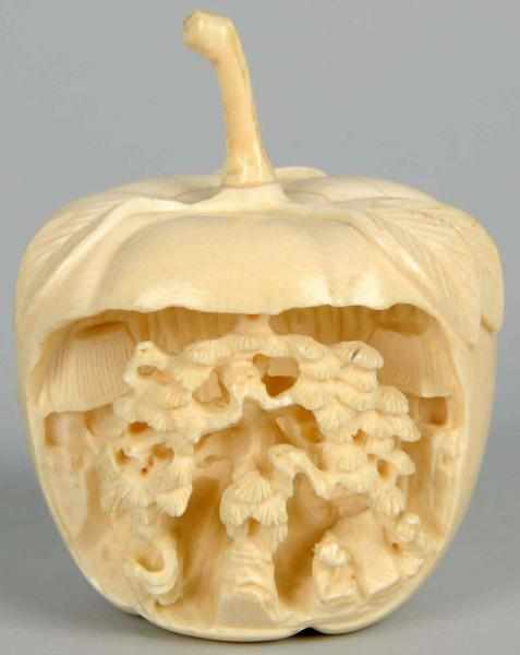 Appraisal: Carved Ivory Apple Condition Excellent Size - T