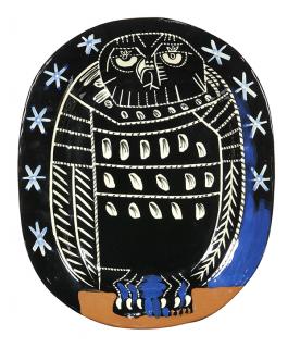 Appraisal: Ceramic plate Pablo Picasso Pablo Picasso Spanish - Hibou Brilliant