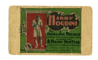 Appraisal: Houdini Harry Houdini The Famous Jail Breaker Happy New Year