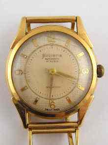 Appraisal: A yellow metal tests carat gold gent's wrist watch by