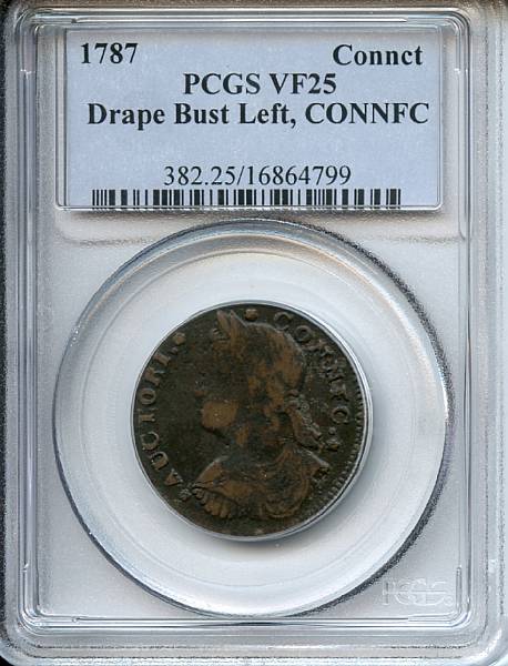 Appraisal: Connecticut Copper Draped Bust Left CONNFC VF PCGS Miller -Y