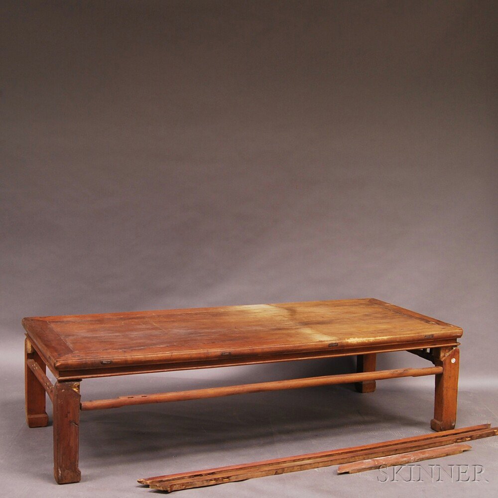 Appraisal: Platform Ta China th th century hardwood the two-board top