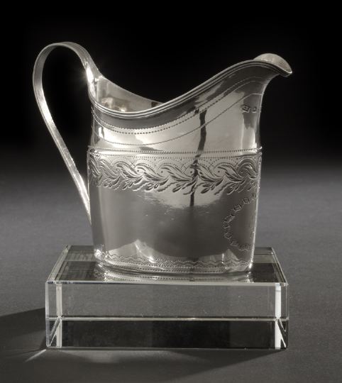 Appraisal: George III Sterling Silver Cream Jug hallmarked London - by