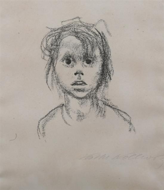 Appraisal: K THE KOLLWITZ German - KINDERKOPF LOTTE signed in pencil