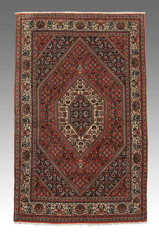 Appraisal: PERSIAN HAND KNOTTED FINE WEAVE WOOL RUG ' '' x