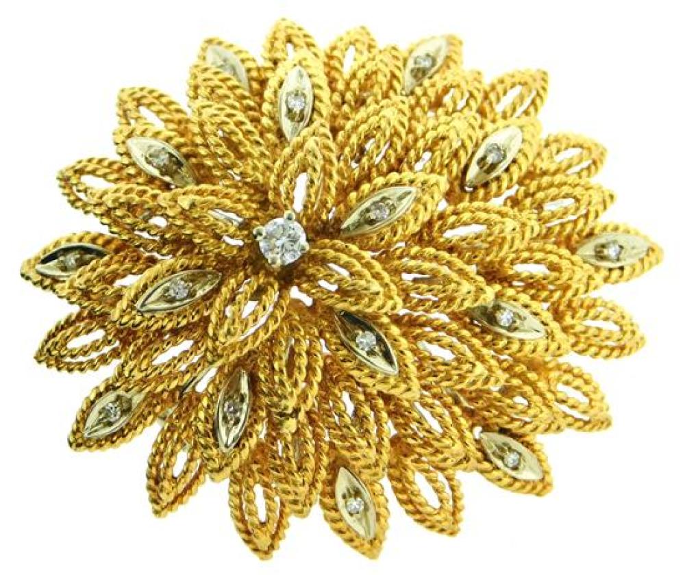 Appraisal: JEWELRY K Diamond Brooch by Kurt Gutmann stamped and tested