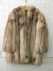 Appraisal: Fur- A length fox fur coat Size- M some damage