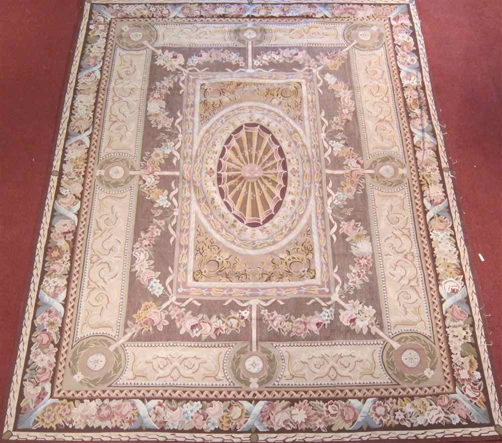 Appraisal: CHINESE AUBUSSON RUG approx ' x ' no retail price